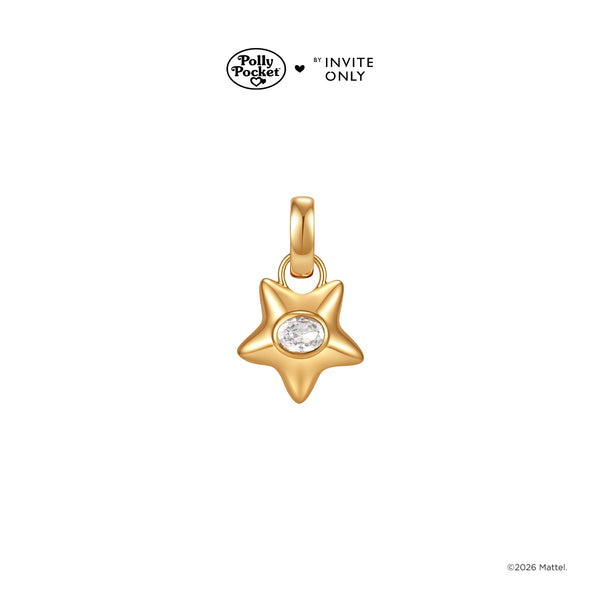 Gold Polly Pocket Starfish Charm