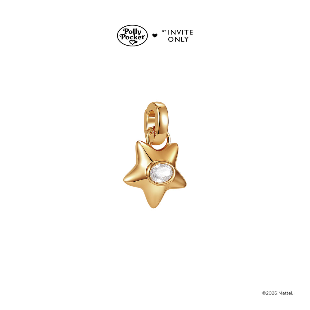 Gold Polly Pocket Starfish Charm