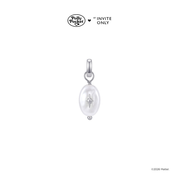 Silver Polly Pocket Pearl Charm