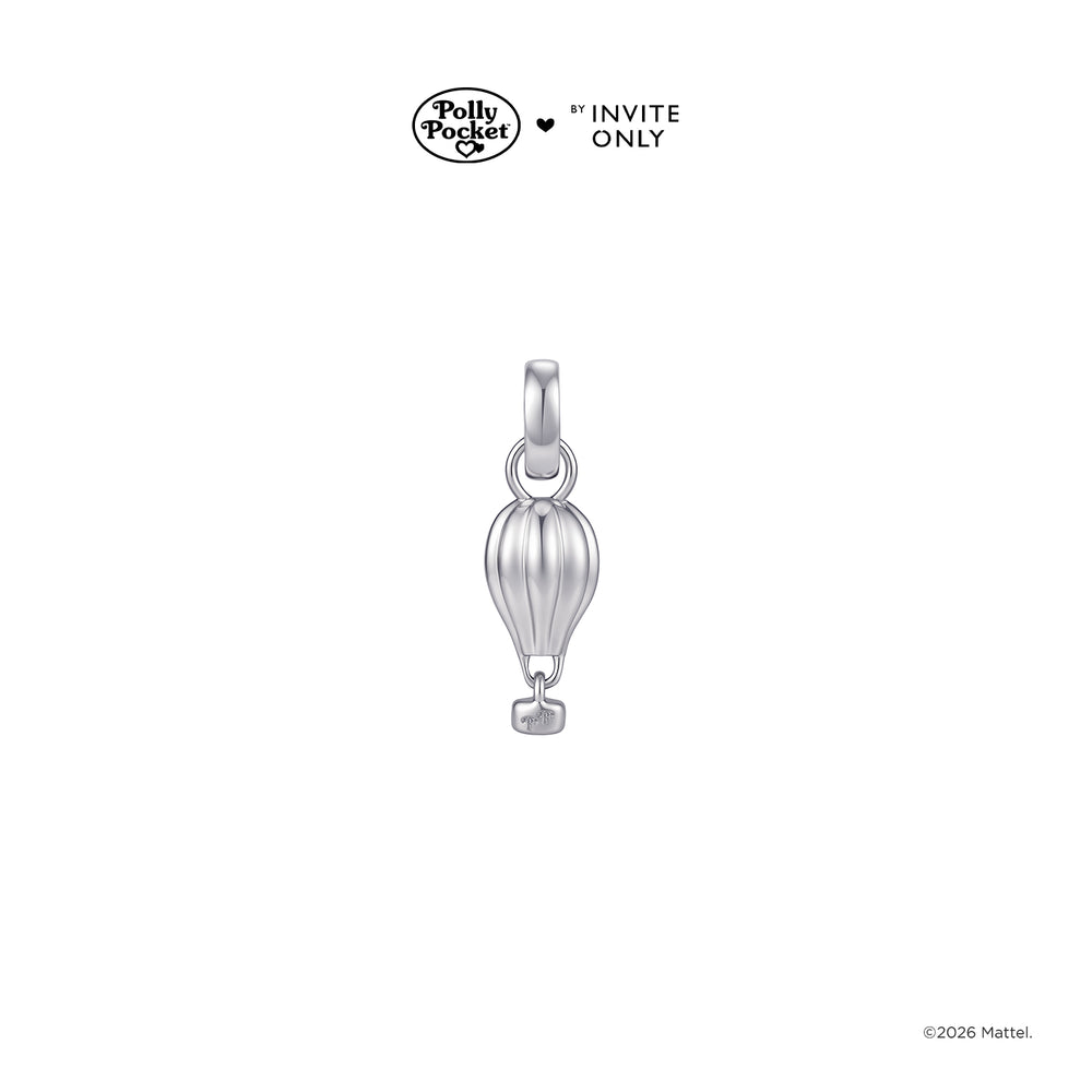 Silver Polly Pocket Hot Air Balloon Charm