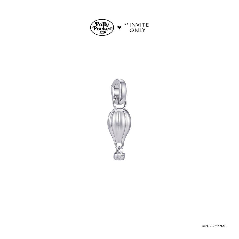 Silver Polly Pocket Hot Air Balloon Charm