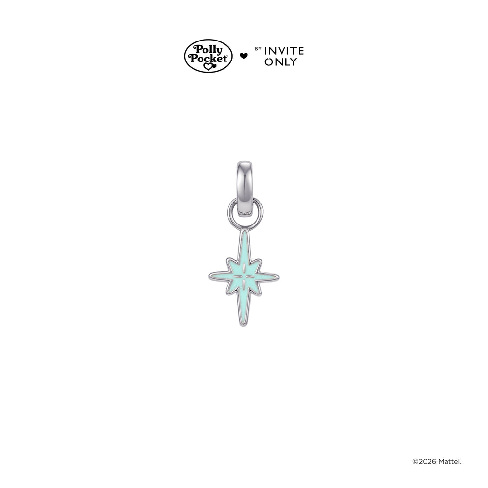 Silver Polly Pocket Starburst Charm