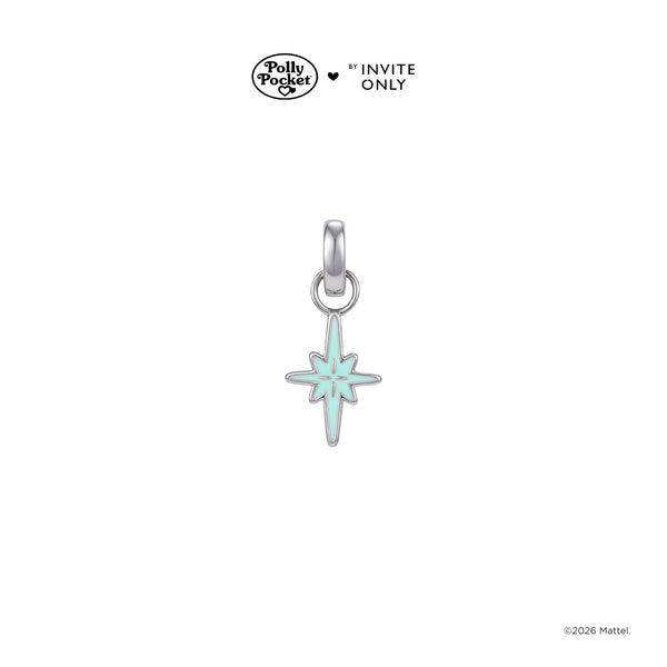 Silver Polly Pocket Starburst Charm