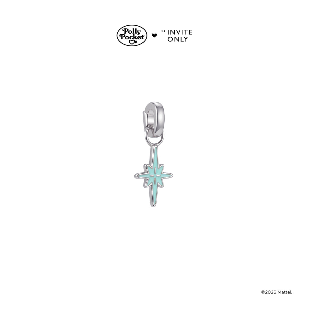 Silver Polly Pocket Starburst Charm