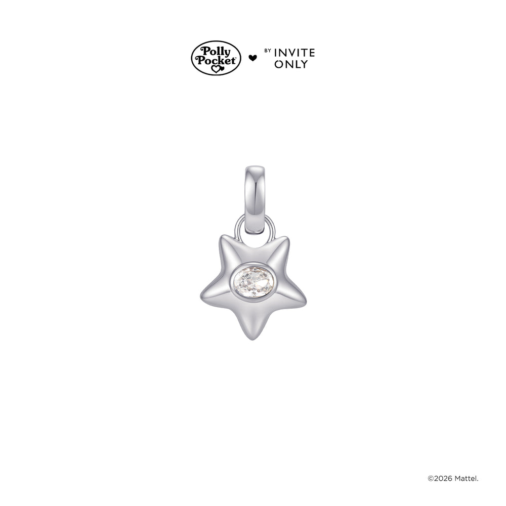 Silver Polly Pocket Starfish Charm