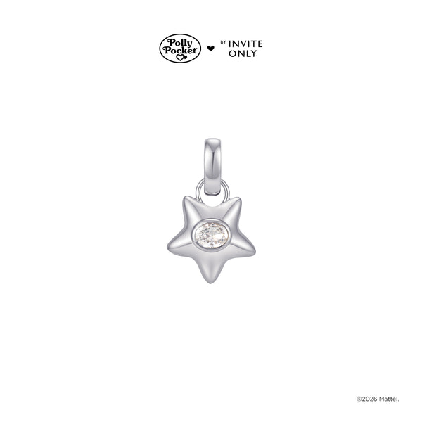 Silver Polly Pocket Starfish Charm