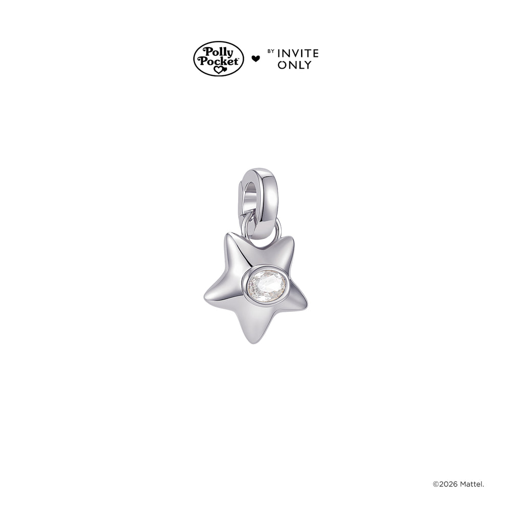Silver Polly Pocket Starfish Charm