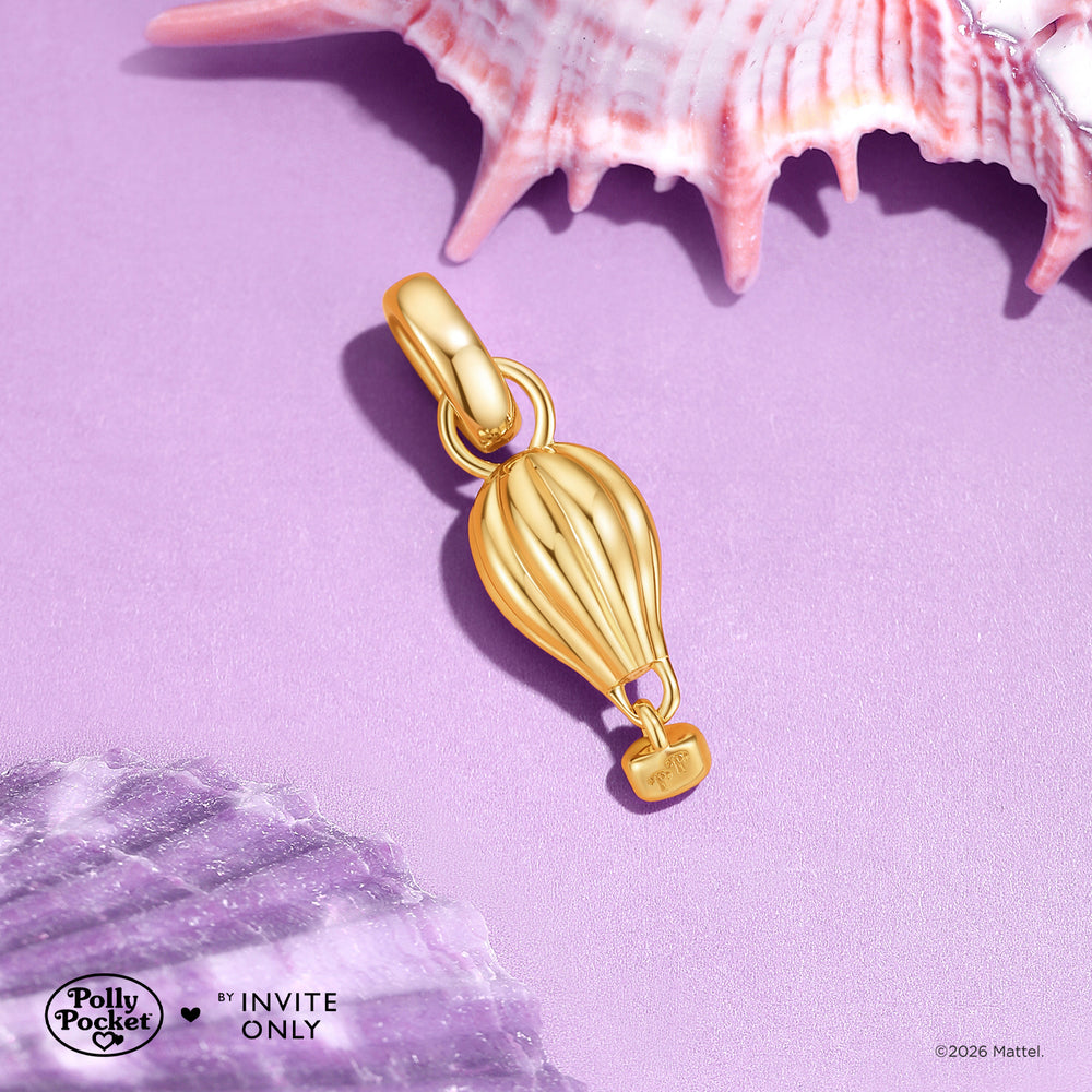 Gold Polly Pocket Hot Air Balloon Charm