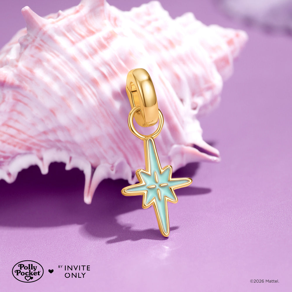 Gold Polly Pocket Starburst Charm