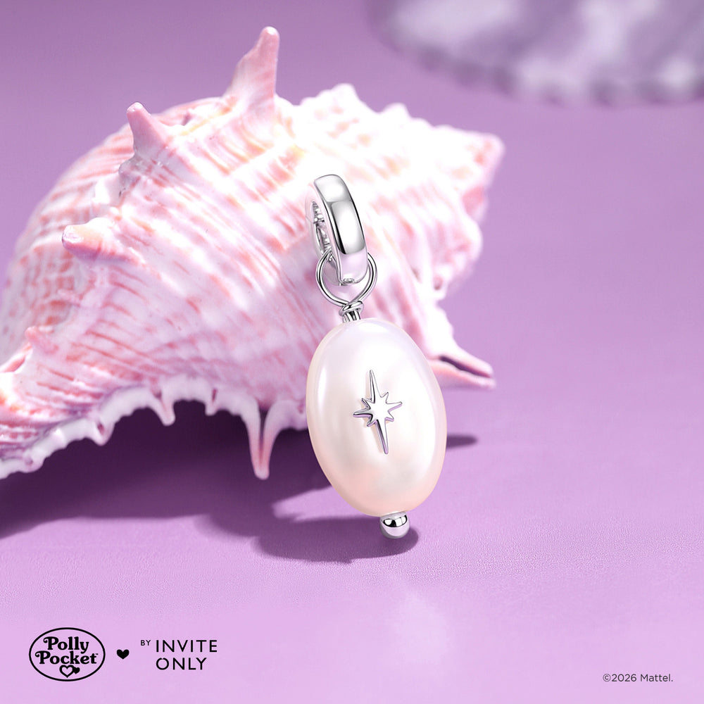 Silver Polly Pocket Pearl Charm