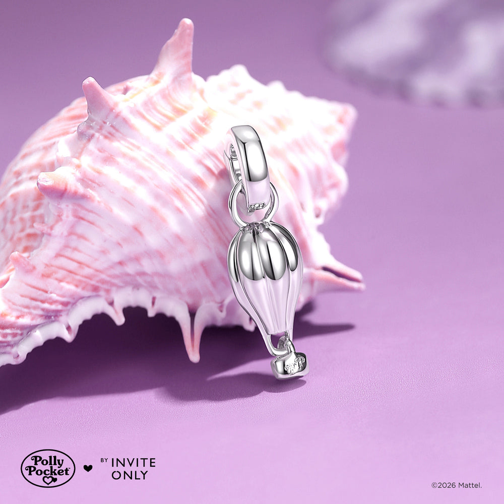 Silver Polly Pocket Hot Air Balloon Charm
