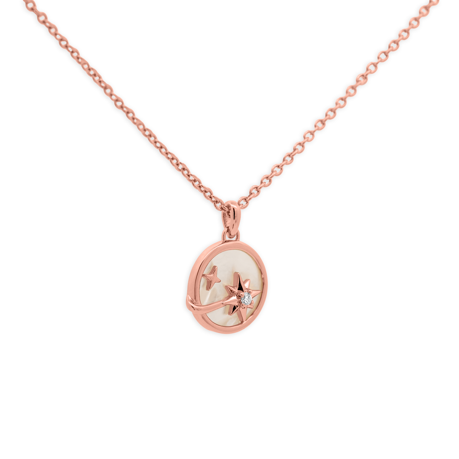 Rose Gold Estella Mother of Pearl Necklace