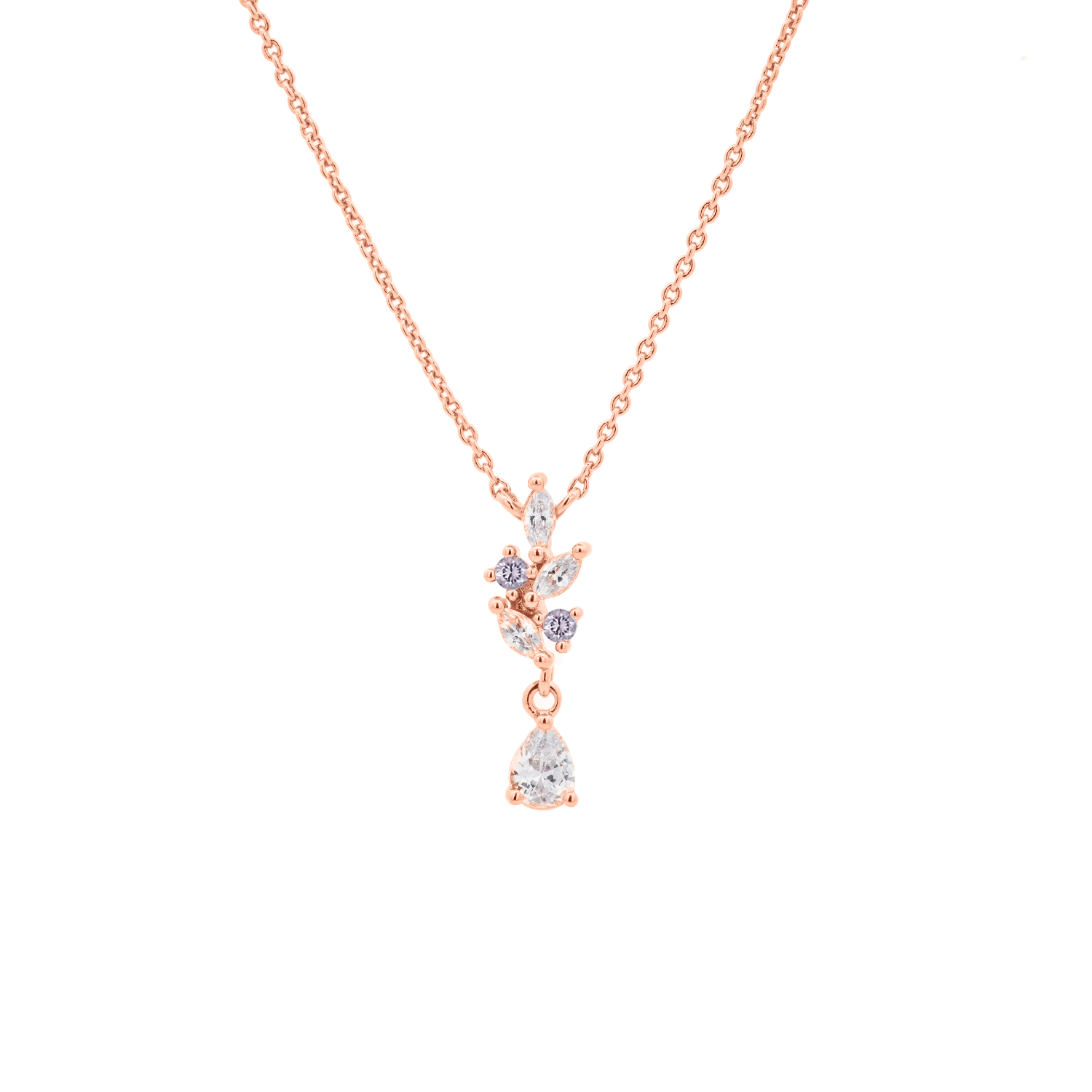 Cute rose 2025 gold necklaces