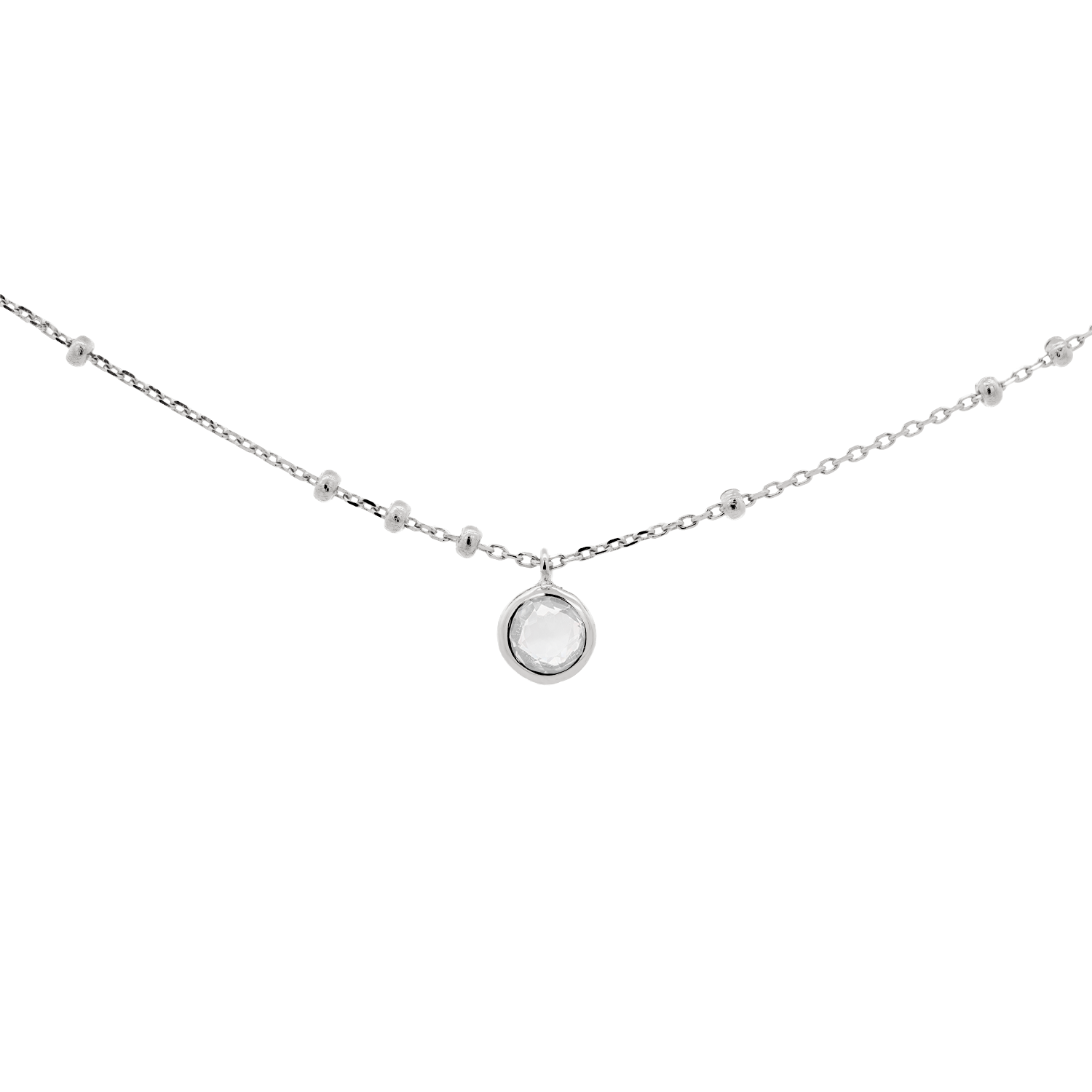 White gold 2025 birthstone necklace
