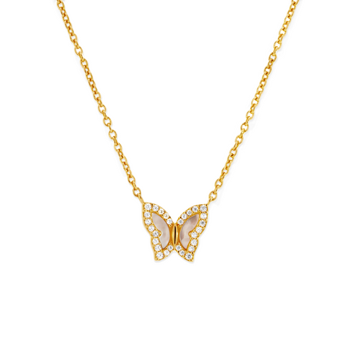Gold 2025 herringbone necklace