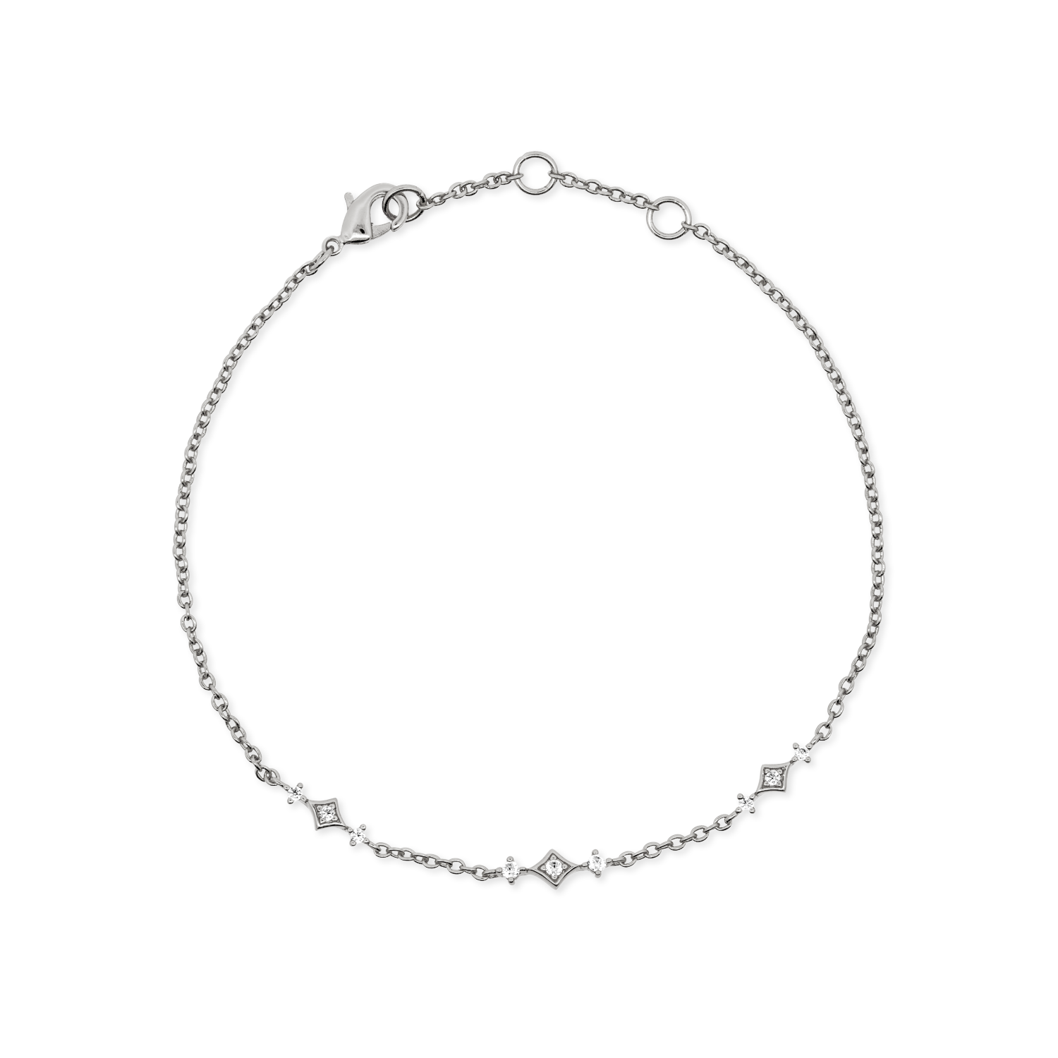 Silver Charm Bracelet with Charms — Oriana