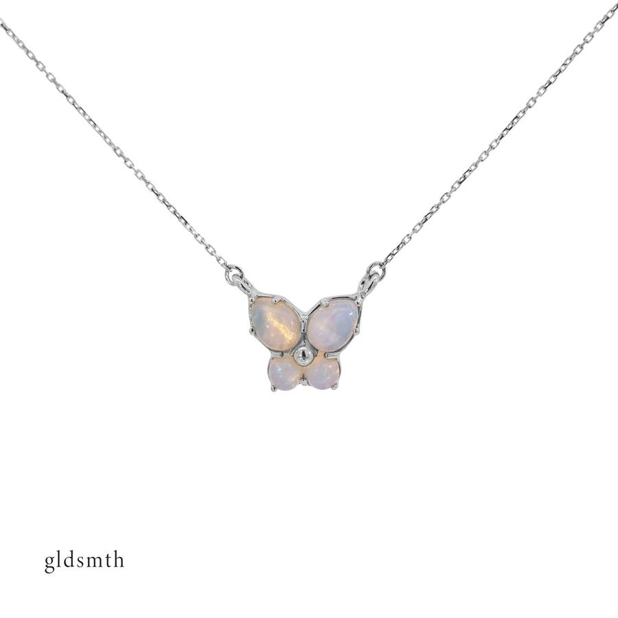10k White Gold Elyse Opal Necklace