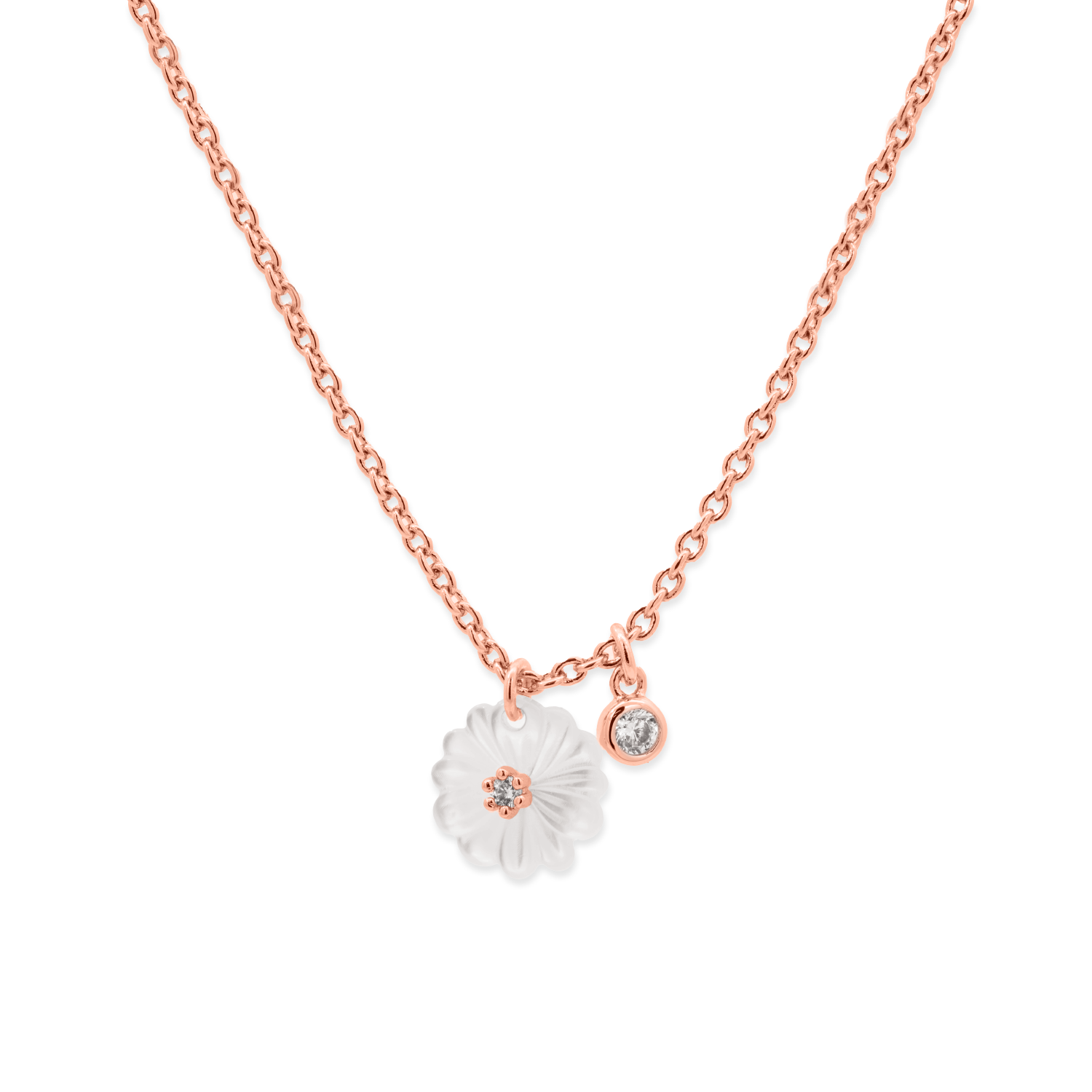 Gold plated on sale rose necklace