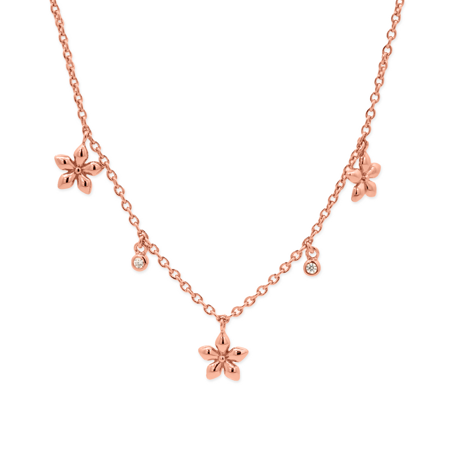 Rose Gold Heather Cubic Necklace