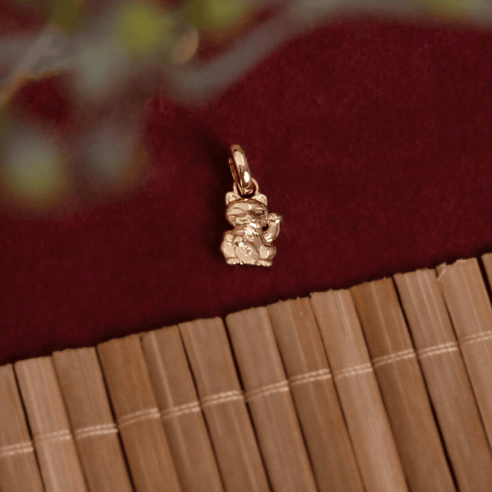 Gold Fortune Cat Charm