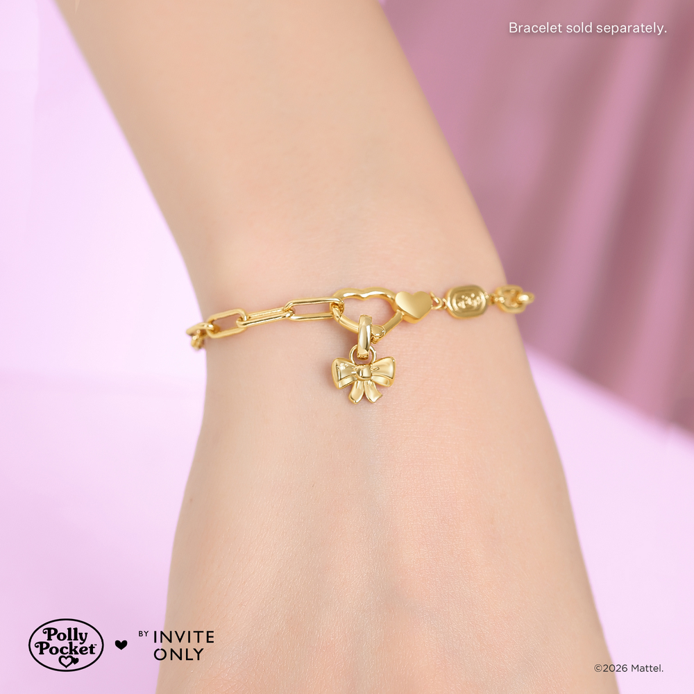 Gold Polly Pocket Bow Charm