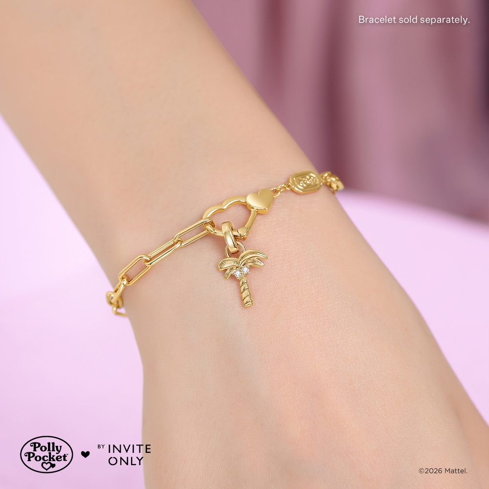 Gold Polly Pocket Palm Tree Charm