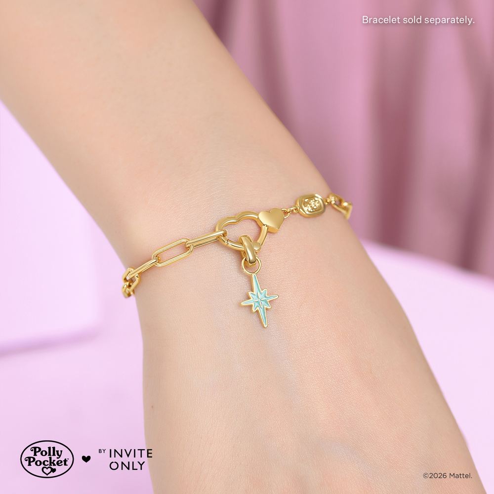 Gold Polly Pocket Starburst Charm