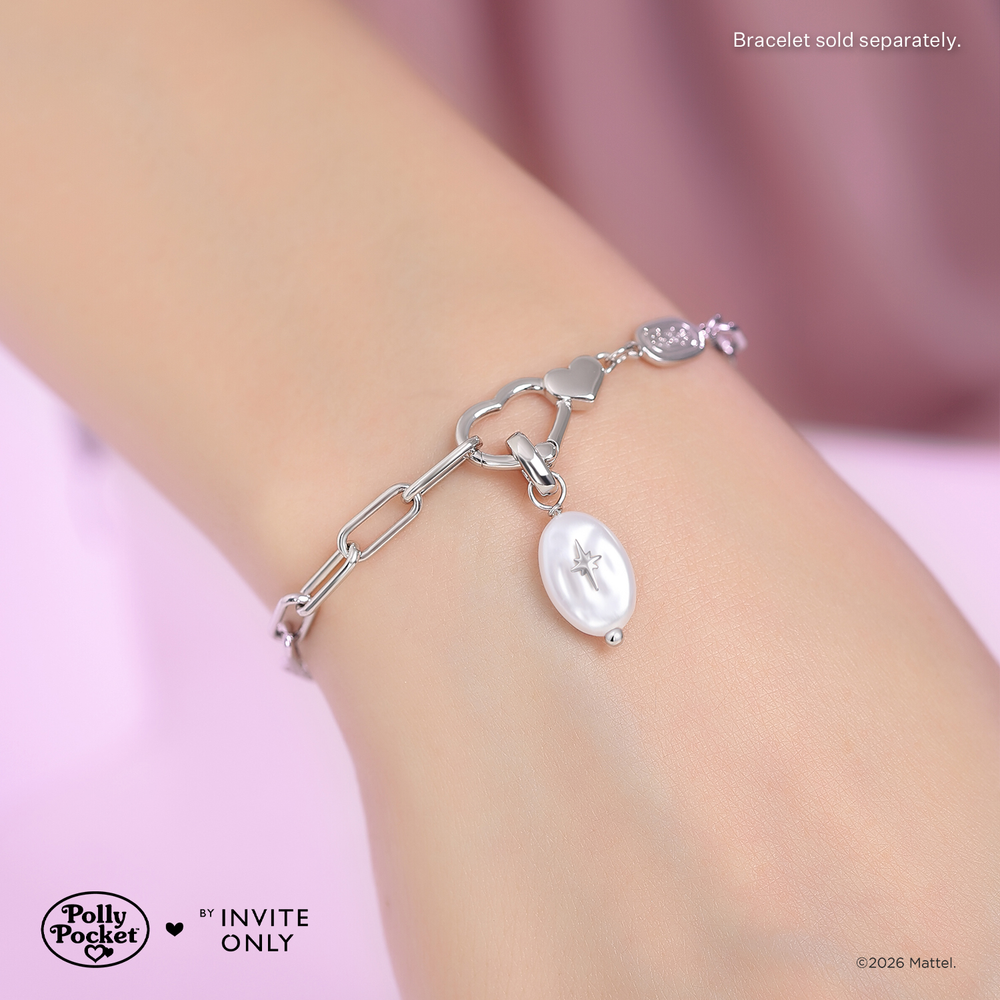 Silver Polly Pocket Pearl Charm