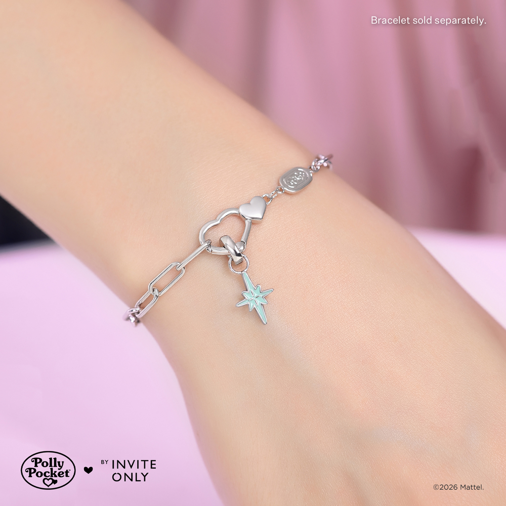 Silver Polly Pocket Starburst Charm
