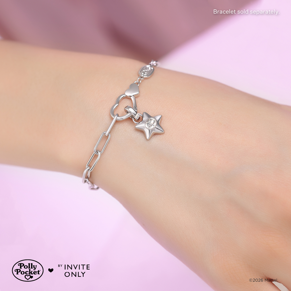 Silver Polly Pocket Starfish Charm