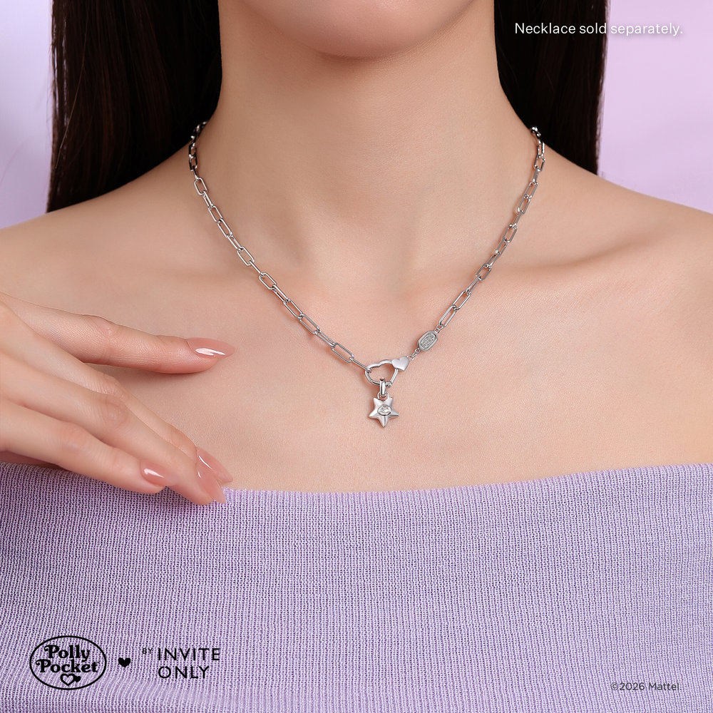 Silver Polly Pocket Starfish Charm