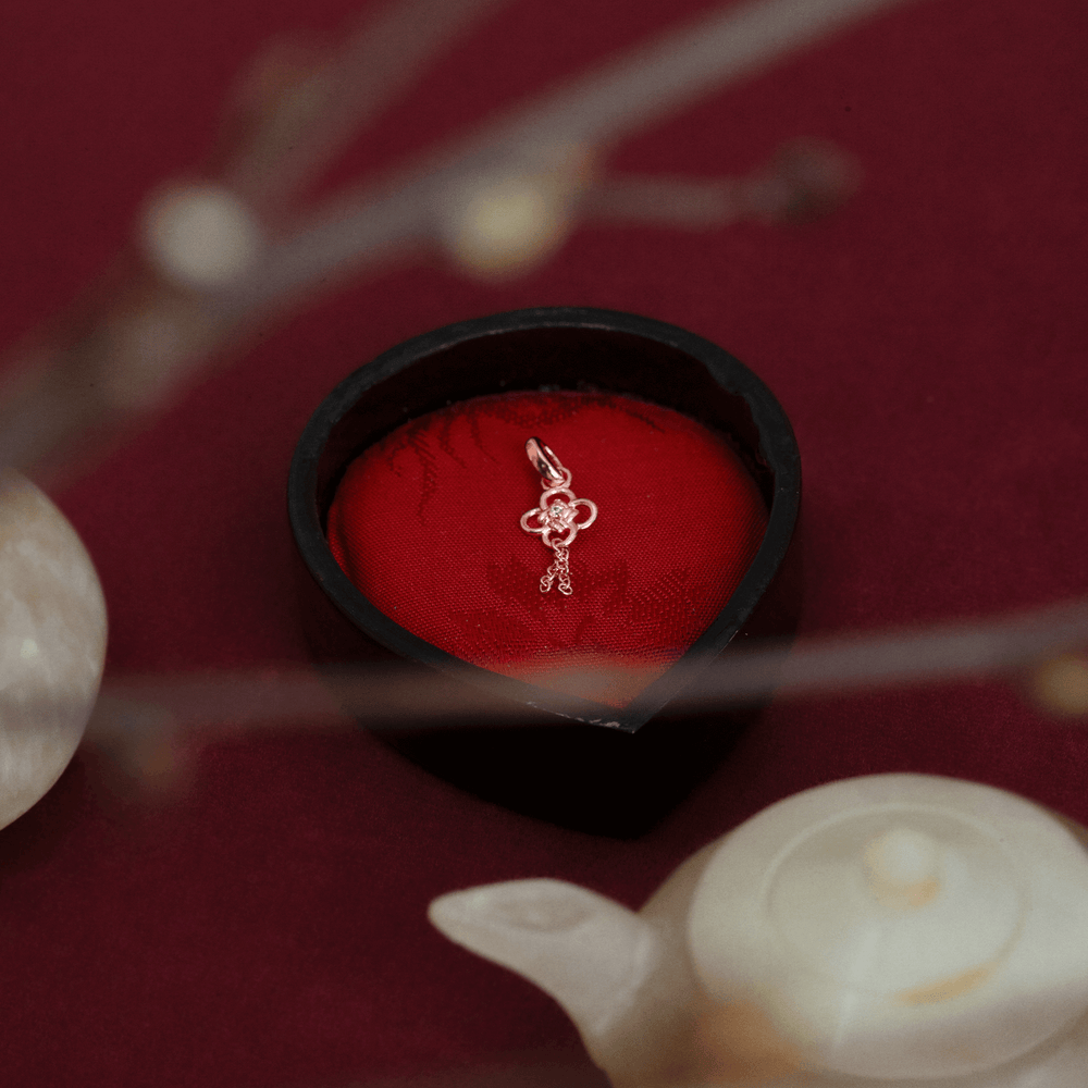 Rose Gold Chinese Knot Charm