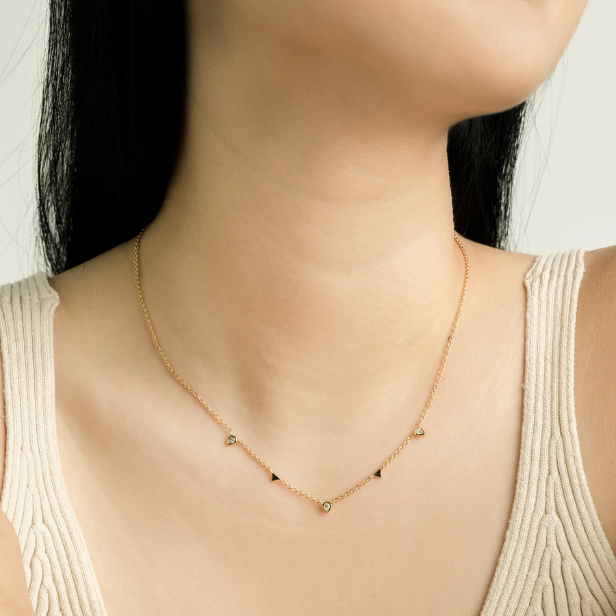 Gold Ayla Cubic Necklace