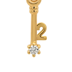 Gold Numeric Key Pendant
