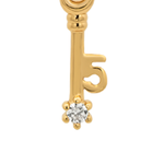 Gold Numeric Key Pendant