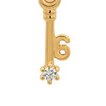 Gold Numeric Key Pendant