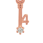 Rose Gold Numeric Key Pendant