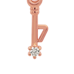 Rose Gold Numeric Key Pendant