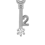 Silver Numeric Key Pendant