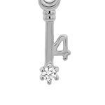 Silver Numeric Key Pendant