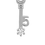 Silver Numeric Key Pendant