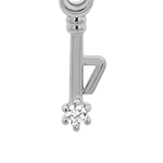 Silver Numeric Key Pendant