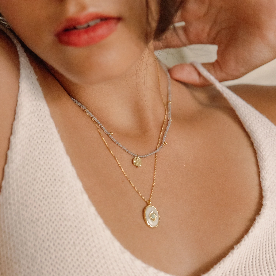 Gold Sahara Labradorite Necklace
