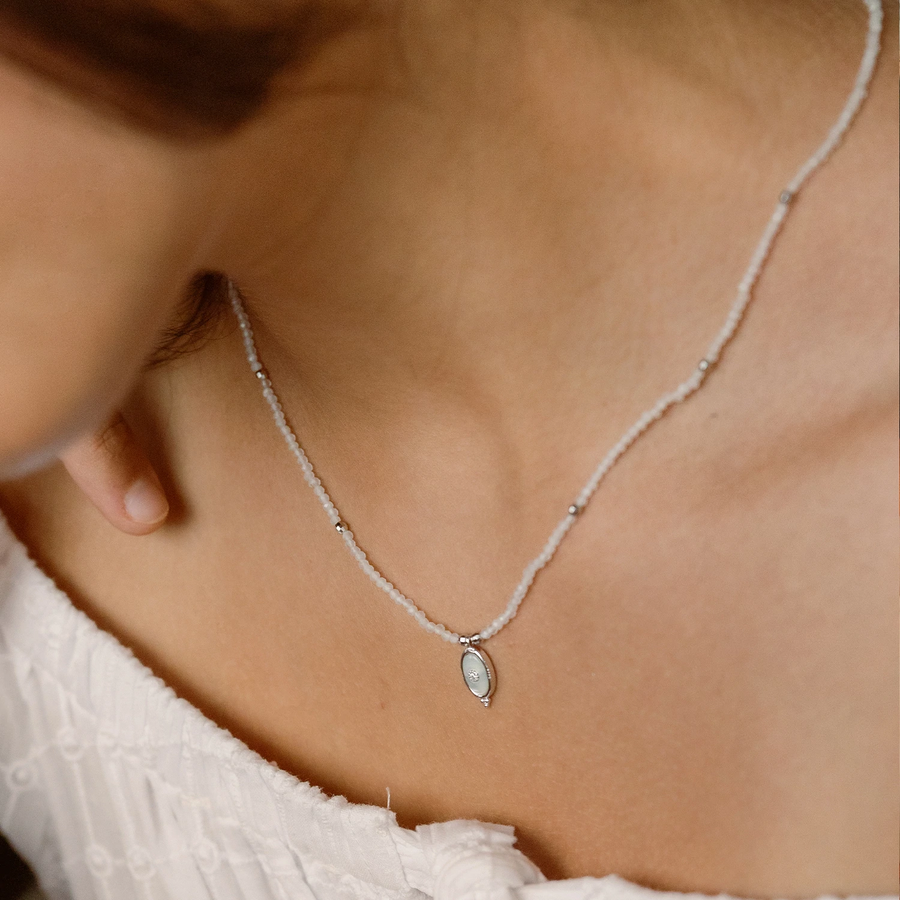 925 Silver Marrakech Moonstone Necklace