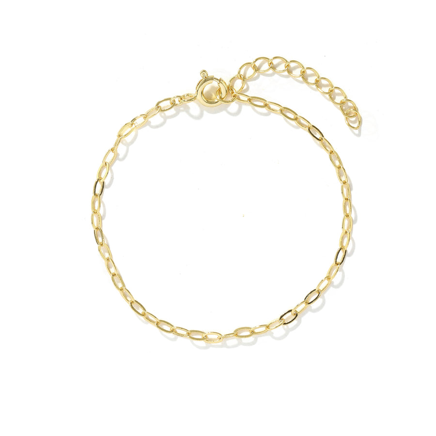 Minimalist and classy chain bracelet. Gold chain bracelet.