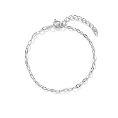 Minimalist and classy chain bracelet. 925 silver chain bracelet.