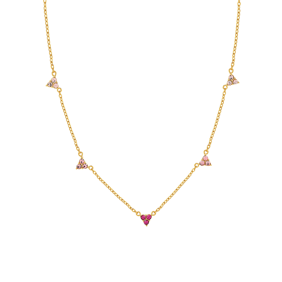 Gold Quinn Pink Ombre Necklace