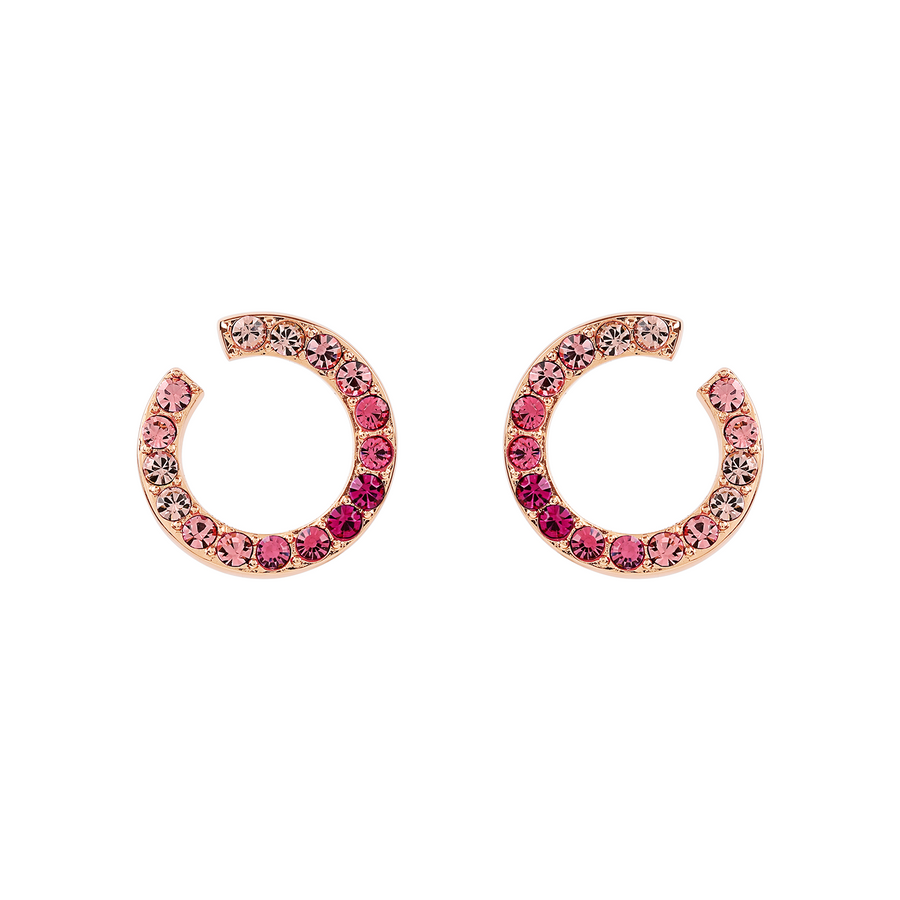 Rose Gold Illusion Pink Ombre Studs