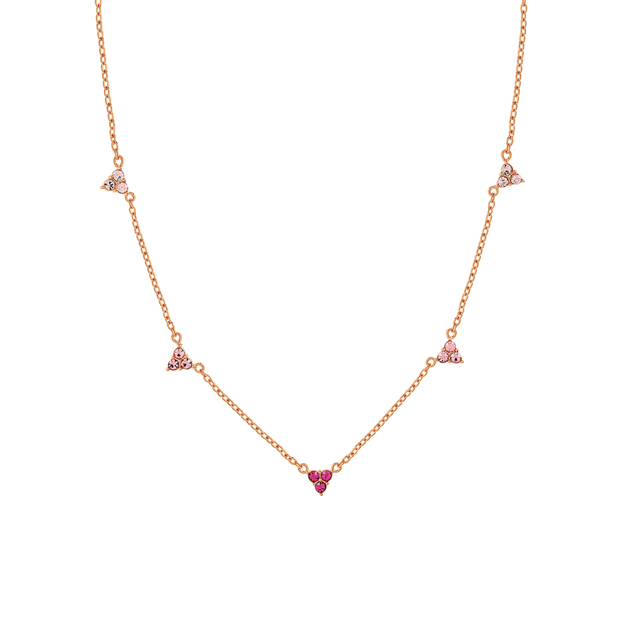 Rose Gold Quinn Pink Ombre Necklace