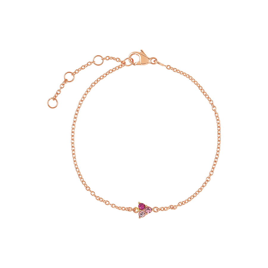 Rose Gold Trinity Pink Ombre Bracelet